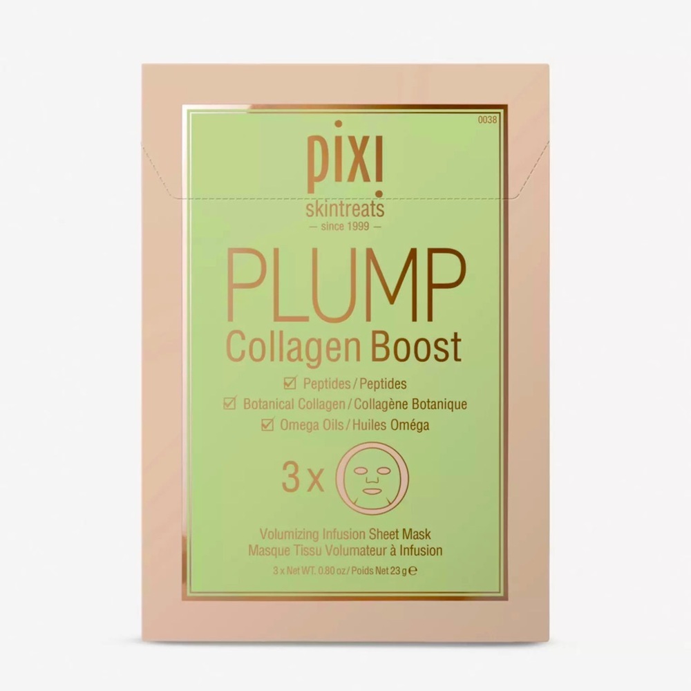 PIXI SKINTREATS PUMP COLLAGEN BOOST SHEET MASK 3 PACK (NEW WITH TAGS)